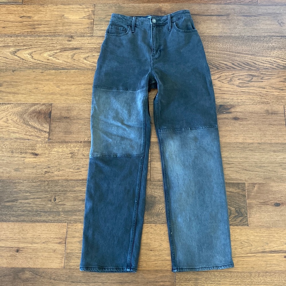 Hollister Ultra High-Rise Dad Jean, black, size 1R (W25 x L31)
